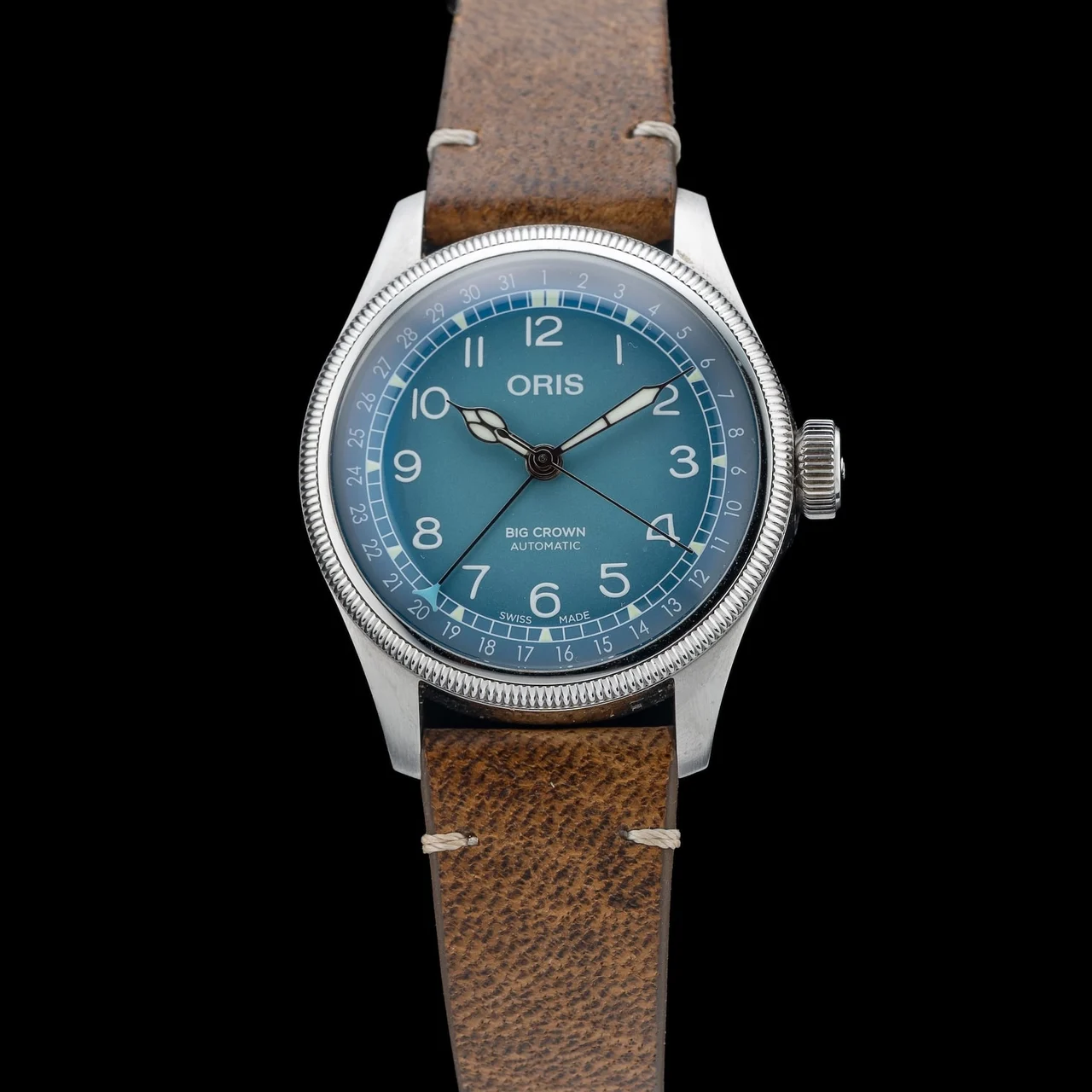 Oris Big Crown X Cervo Volante Blue 01 754 7779 4065 210009N36354 38 mm kol saati
