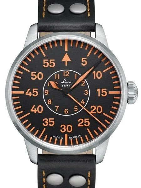 Laco Palermo Type B Dial Automatic Pilot Watch with Sapphire Crystal #861966 42 mm kol saati