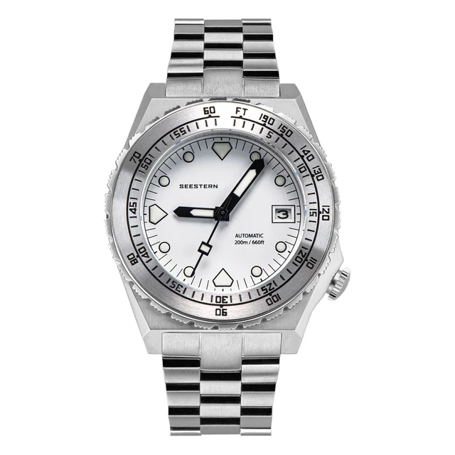 Sugess Seestern Vintage 407 600T White Dial Stainless-Steel Bezel seestern-vintage-407-600