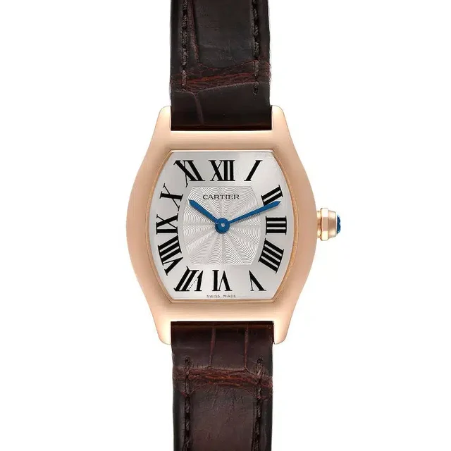 Cartier Tortue W1556360 24MM Rose Gold Silver Dial Wa Cartier Tortue W1556360 24MM Rose Go