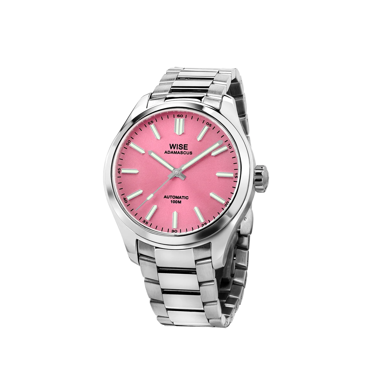 WISE ADAMASCUS AD980 Stainless 904L (39 mm.) 39 mm kol saati
