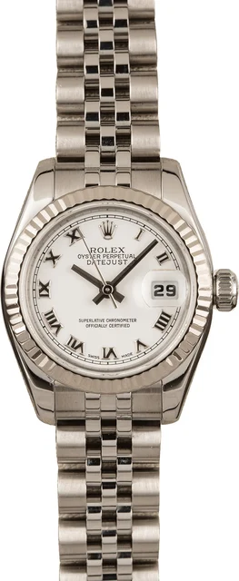 Rolex Oyster Perpetual Datejust 179174 White Dial 179174WSJ kol saati