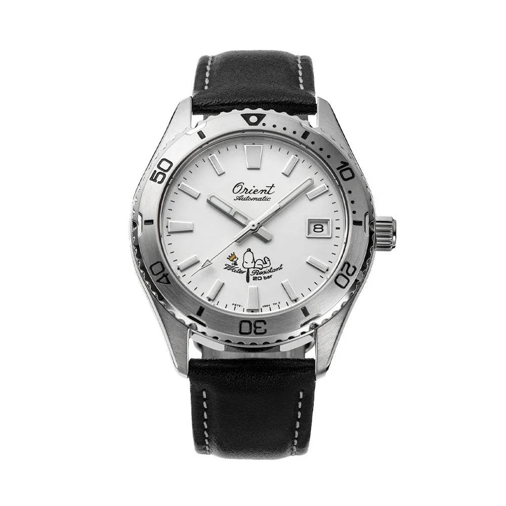 Orient Peanuts 75th Anniversary Limited Edition Diver 39.9mm - White on Leather Strap RA-AC0Q08S30B 39.9 mm kol saati
