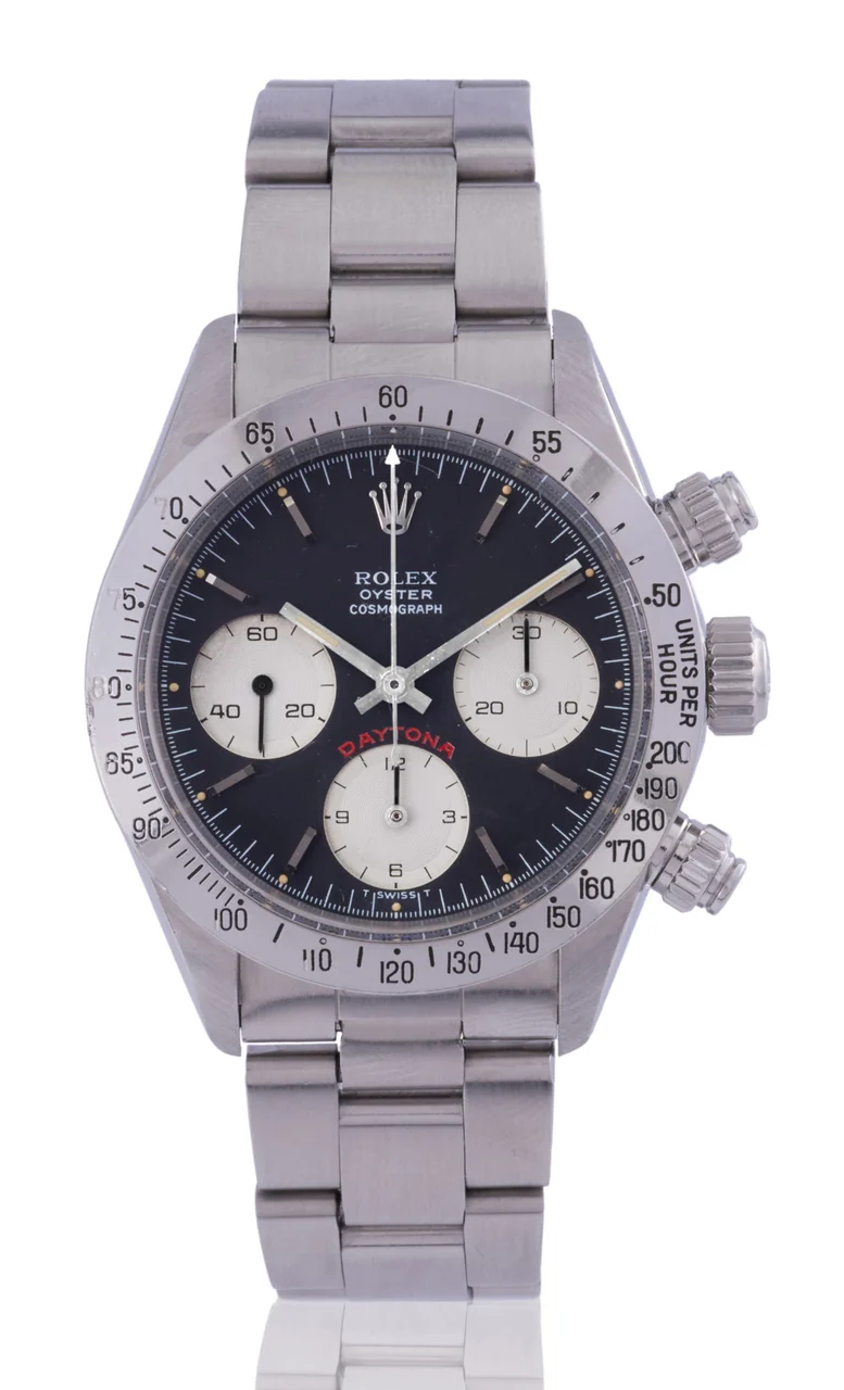 Rolex ROLEX, REF. 6265 COSMOGRAPH DAYTONA BLACK DIAL STEEL 36 mm kol saati