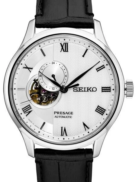 Seiko Presage Open-Heart Automatic Dress Watch with 41.8mm Case #SSA379 kol saati