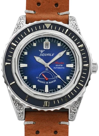 Squale Master Professional Blue (Engraved) - Piece Unique ENGRAVED/SQ 44 mm kol saati