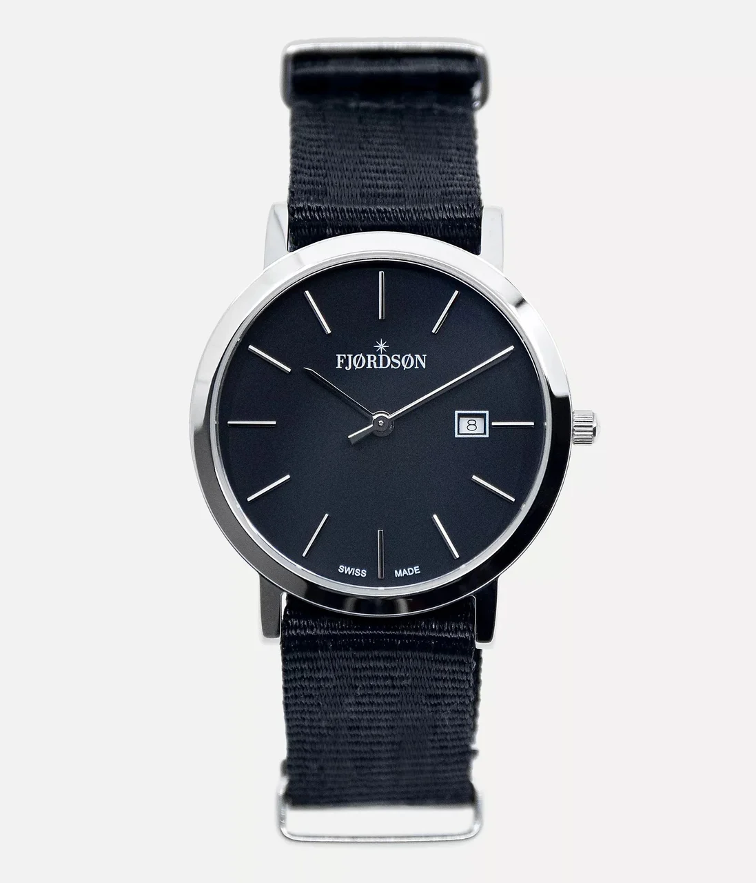 Fjordson Black Dial With Black Nato Strap - Watch #9132 | Black Dial With Black Nato Strap - Women's Watch 32 mm kol saati