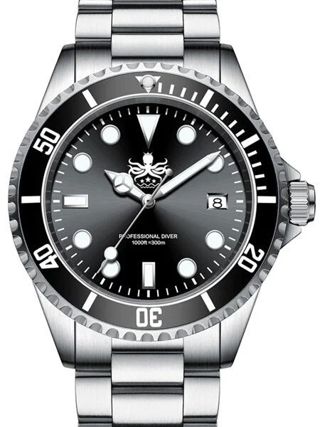 Phoibos Swiss Quartz Dive Watch with Sapphire Crystal #PX002C 42 mm kol saati