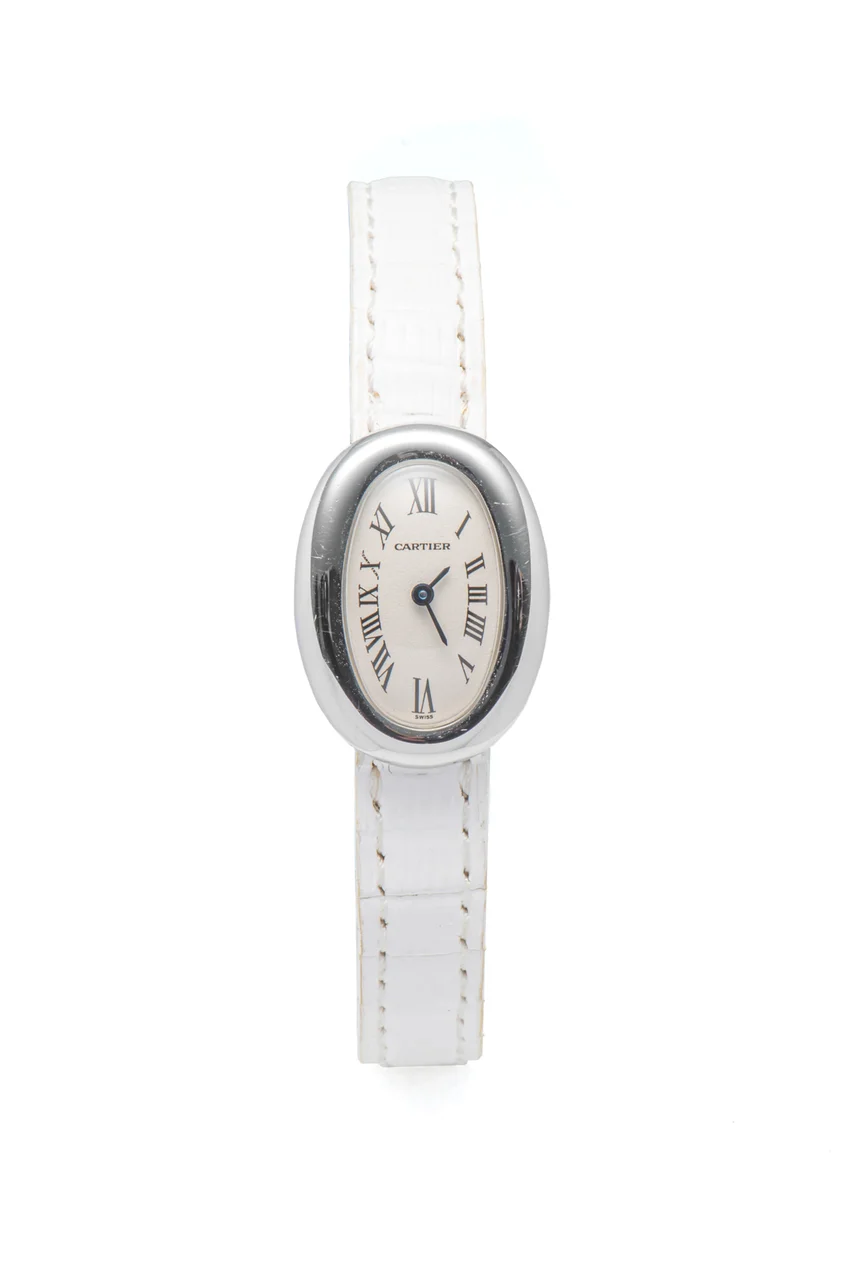 Cartier CARTIER, REF. 2369, MINI BAIGNOIRE, WHITE GOLD kol saati