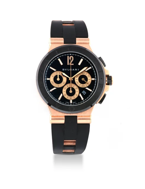 Bulgari Chronograph Pink Gold & Carbon DGP42GCCH kol saati