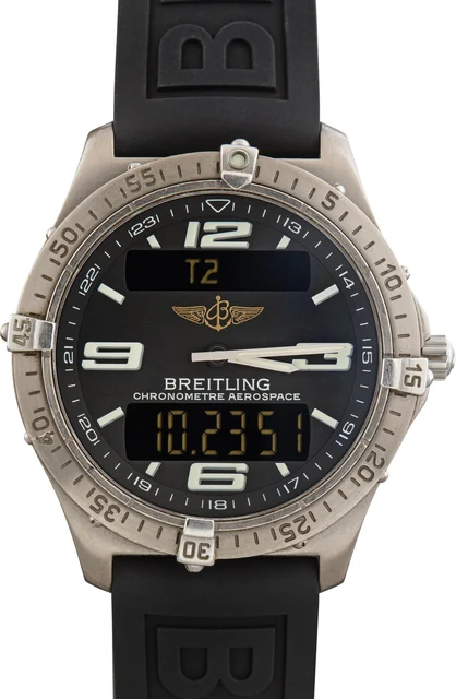 Breitling Aerospace Titanium Black Dial E75362 kol saati