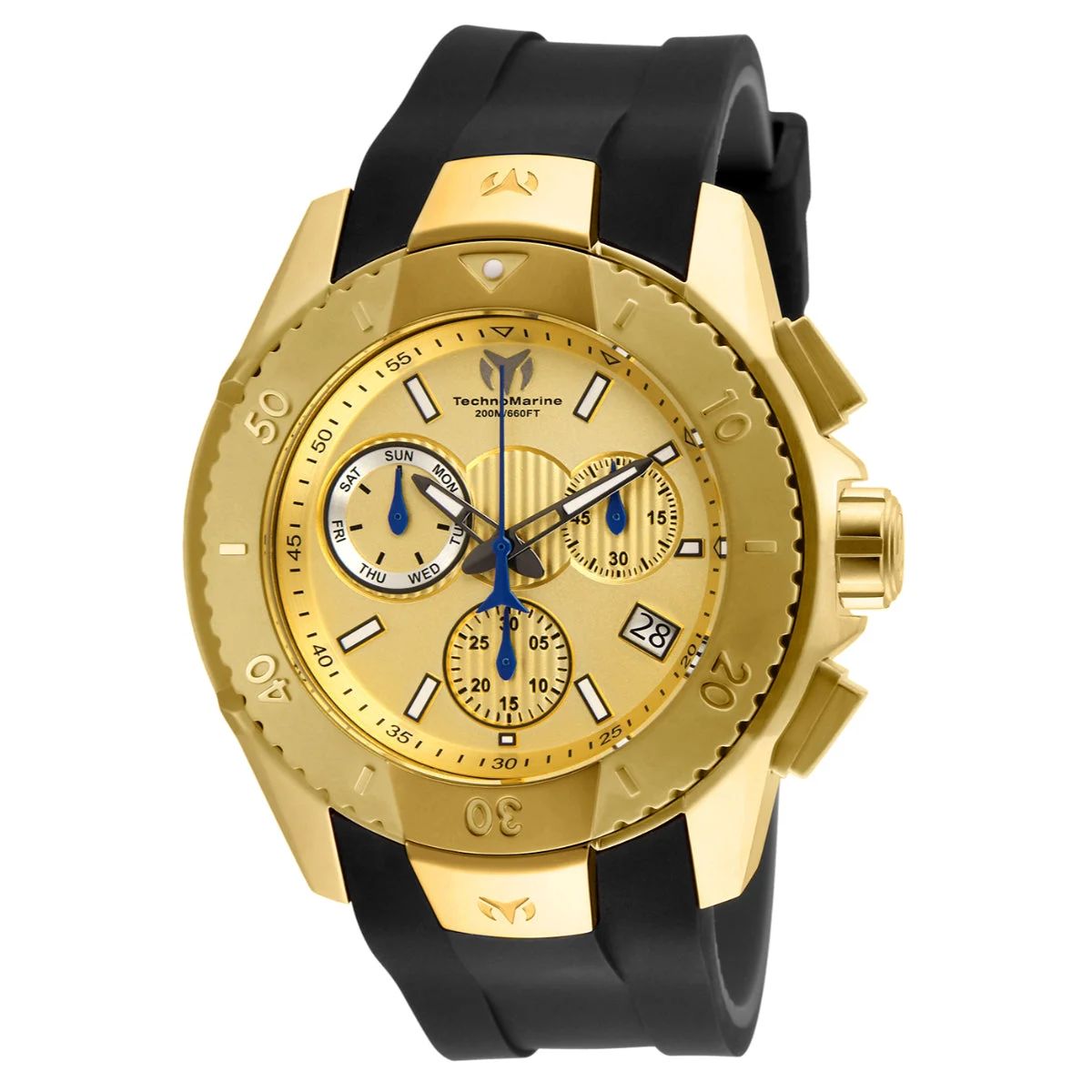 Invicta TechnoMarine UF6 Swiss Ronda Z60 Caliber Watch - 48mm, Black, Dark Grey (TM-617001) 48 mm kol saati