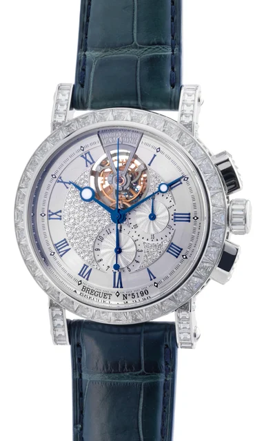 Breguet BREGUET REF. 5839BB/6D/9ZU/DD0D, MARINE CHRONOGRAPH TOURBILLON, 18K WHITE GOLD AND