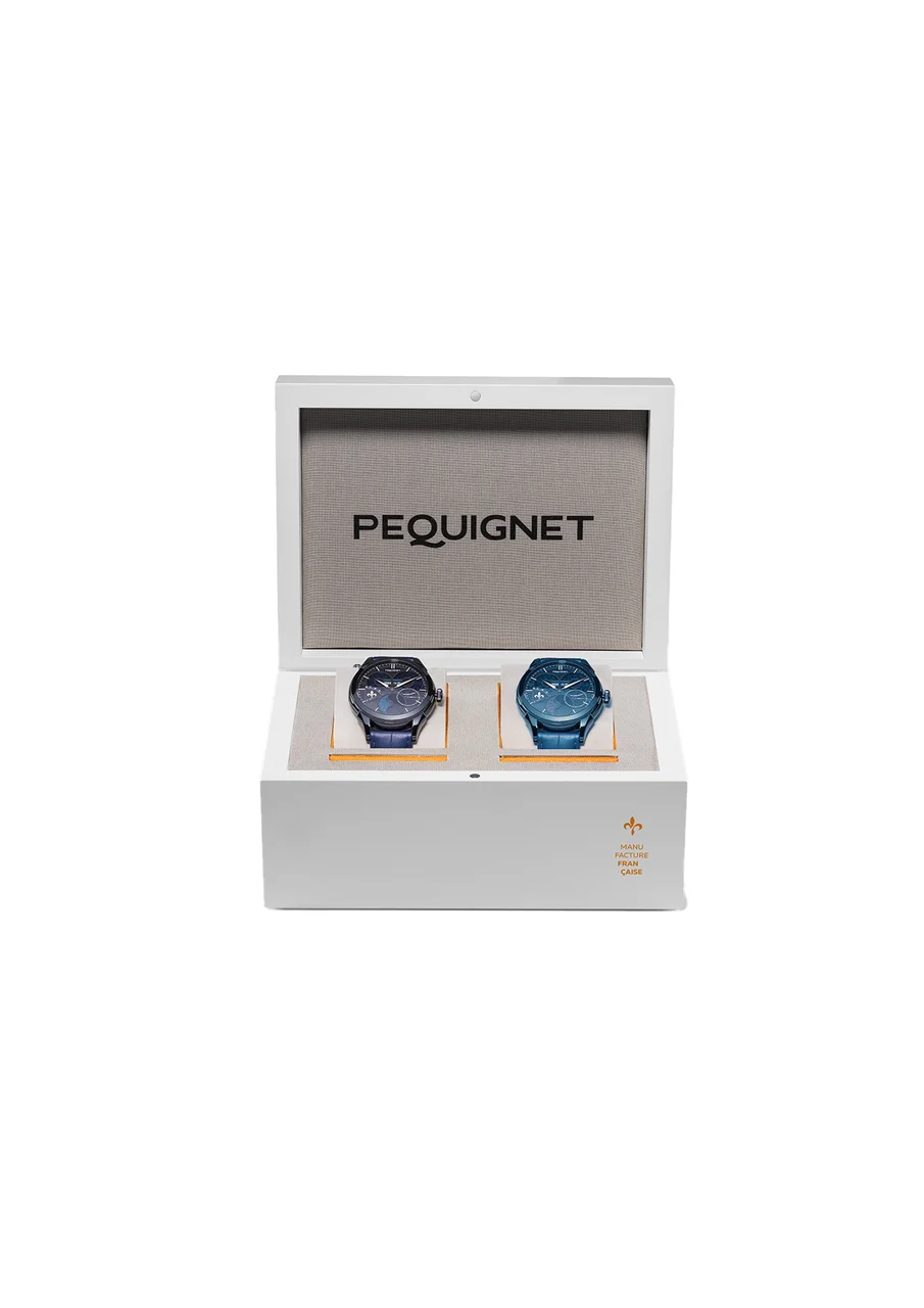 Pequignet Royale Coffret 2 saphir couleurs 42 mm kol saati