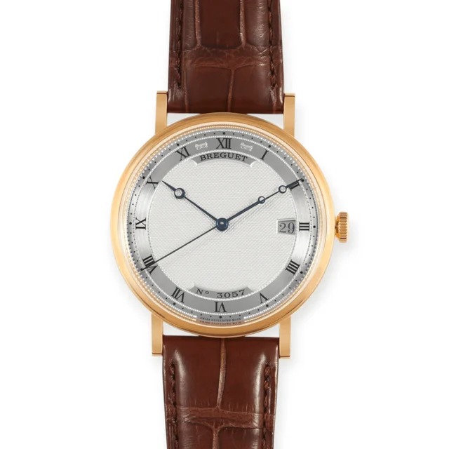 Breguet Pre- Owned Classique Automatic Rose Gold 38mm Silver Pre- Owned Breguet Classique
