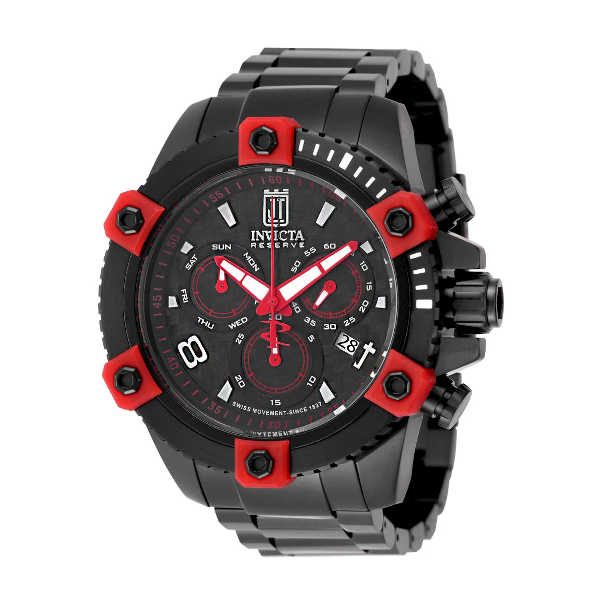 Invicta Arcanis Swiss Ronda Z60 Caliber Watch - 50mm, Black (51293) 50 mm kol saati