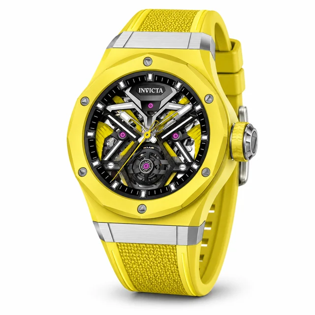 Invicta Celestial Orbitha AutomaticMen's Watch w/ Skeleton Dial - 45mm, Yellow (69544) kol
