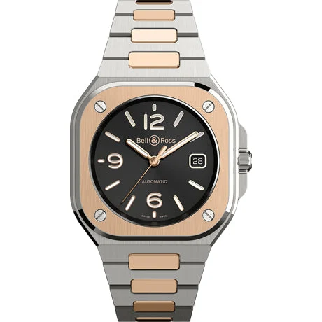 Bell & Ross Black Steel & Gold on Bracelet BR05A-BL-STPG/SSG NAP210000009954 kol saati