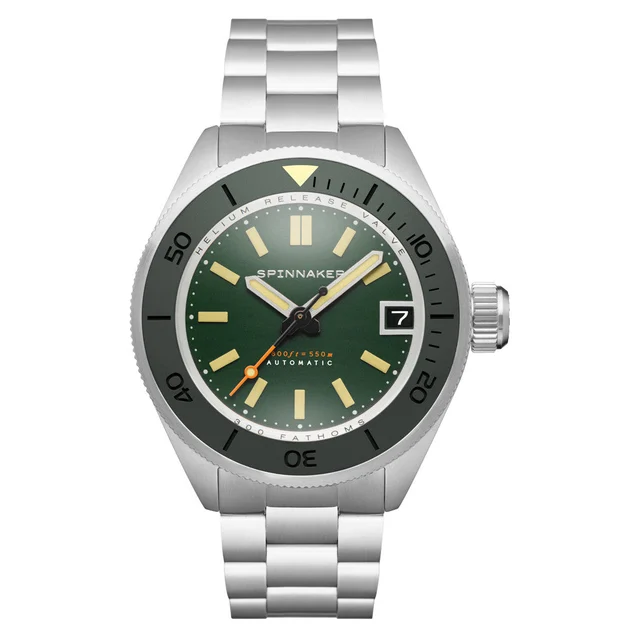Spinnaker Piccard Automatic Dive Watch with Hunter Green Dial #SP-5098-11 kol saati