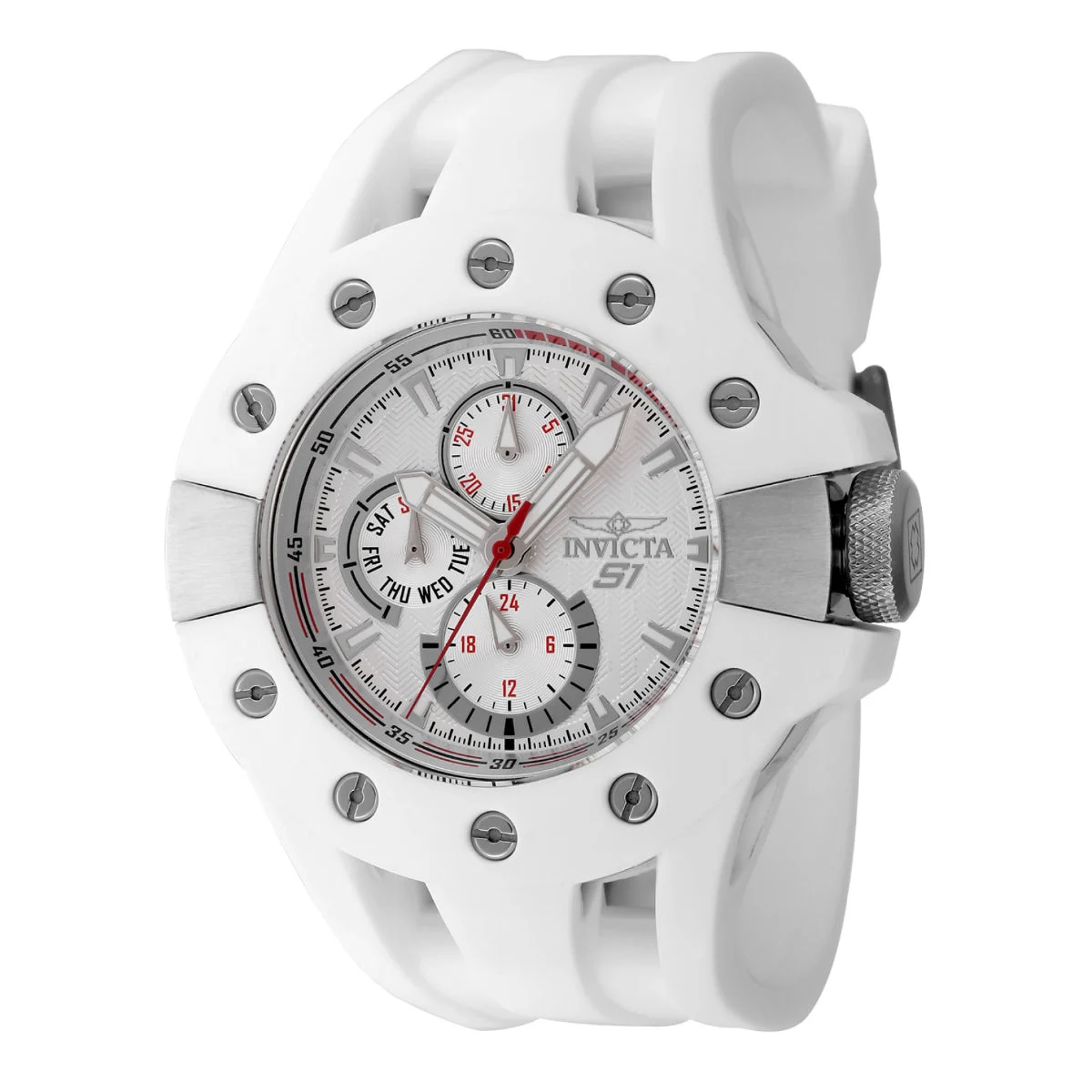 Invicta Rally Splitter Watch - 49mm. White (48121) 49 mm kol saati