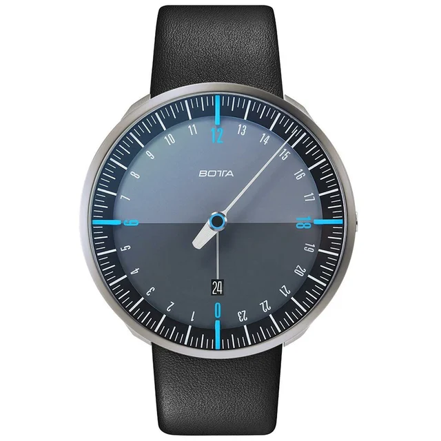 Botta UNO 24 one hand 24-hour Swiss quartz watch with 45mm titanium case #629710 kol saati
