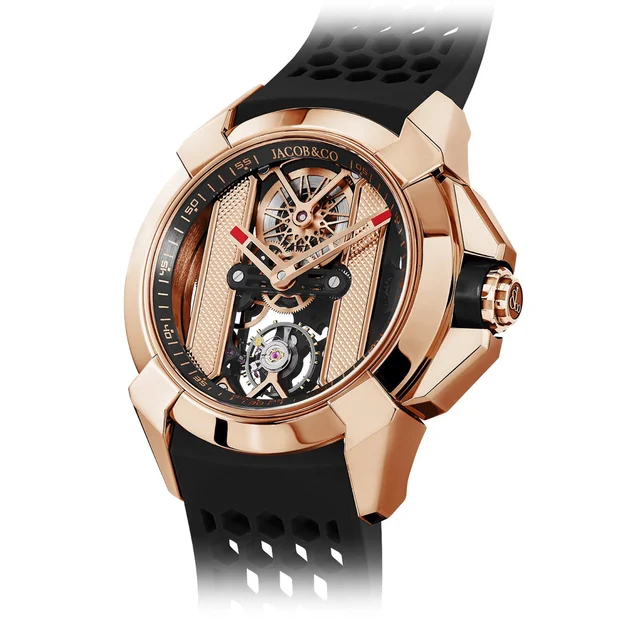 Jacob & Co. Jacob & Co. Epic X Bridges Rose Gold Black EX120.43.AB.AB.A kol saati