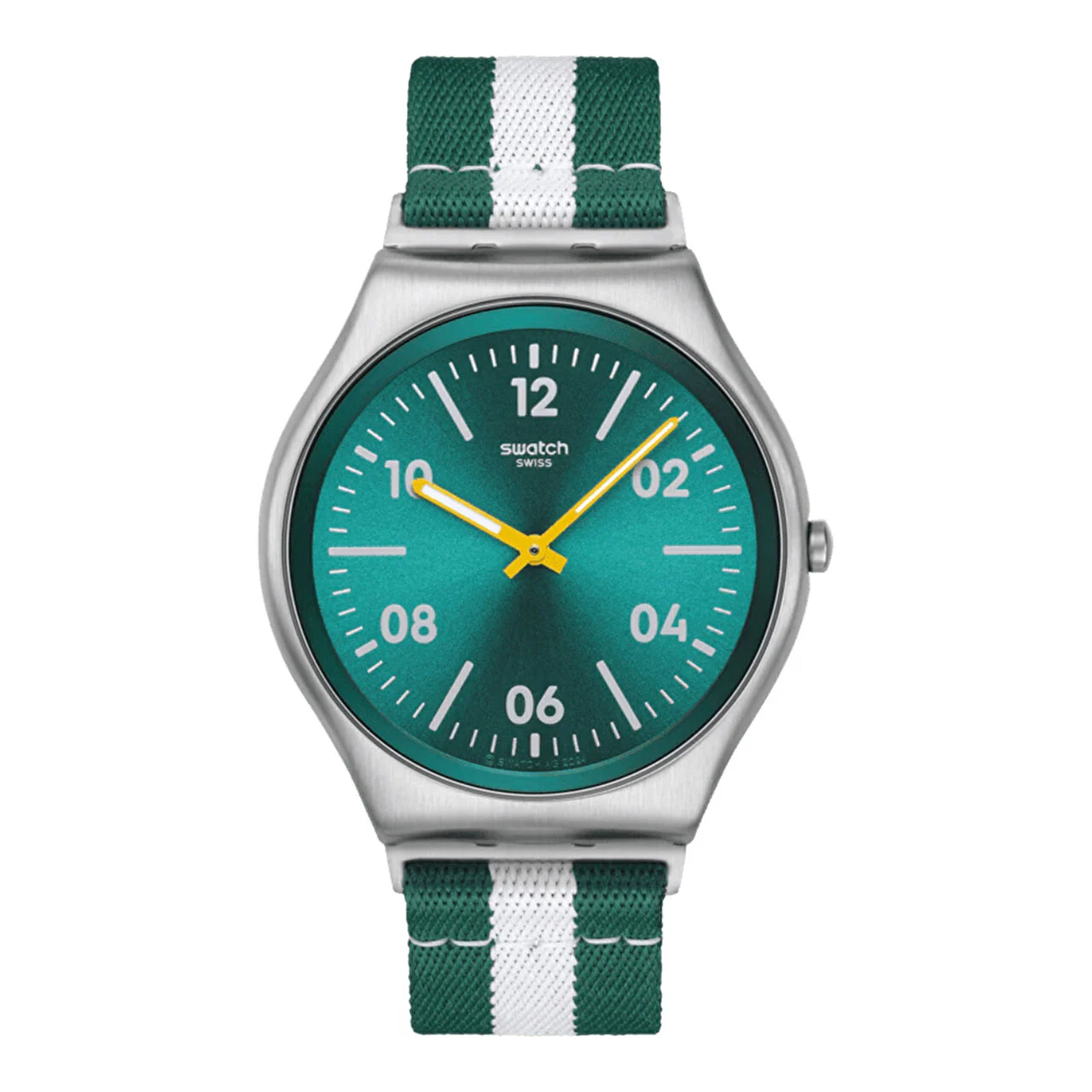 Swatch Skin Casual Stripe Paslanmaz Çelik SS07S149 Quartz Saat 42 mm kol saati