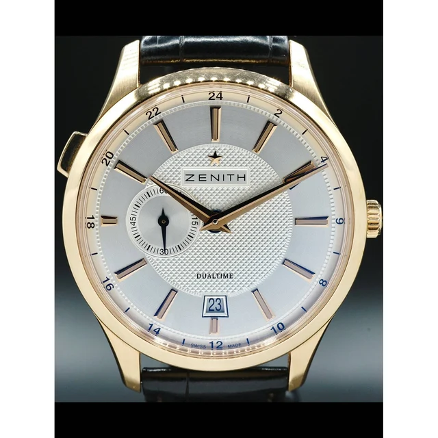 Zenith Captain Dual Time Automatic 18kt Rose Gold18.2130.682 210000027628 kol saati