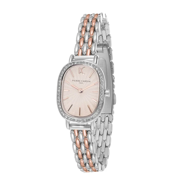 Belle Époque Stainless Steel Silver with Twotone Rose Gold and Silver Metal Strap CF.1035.