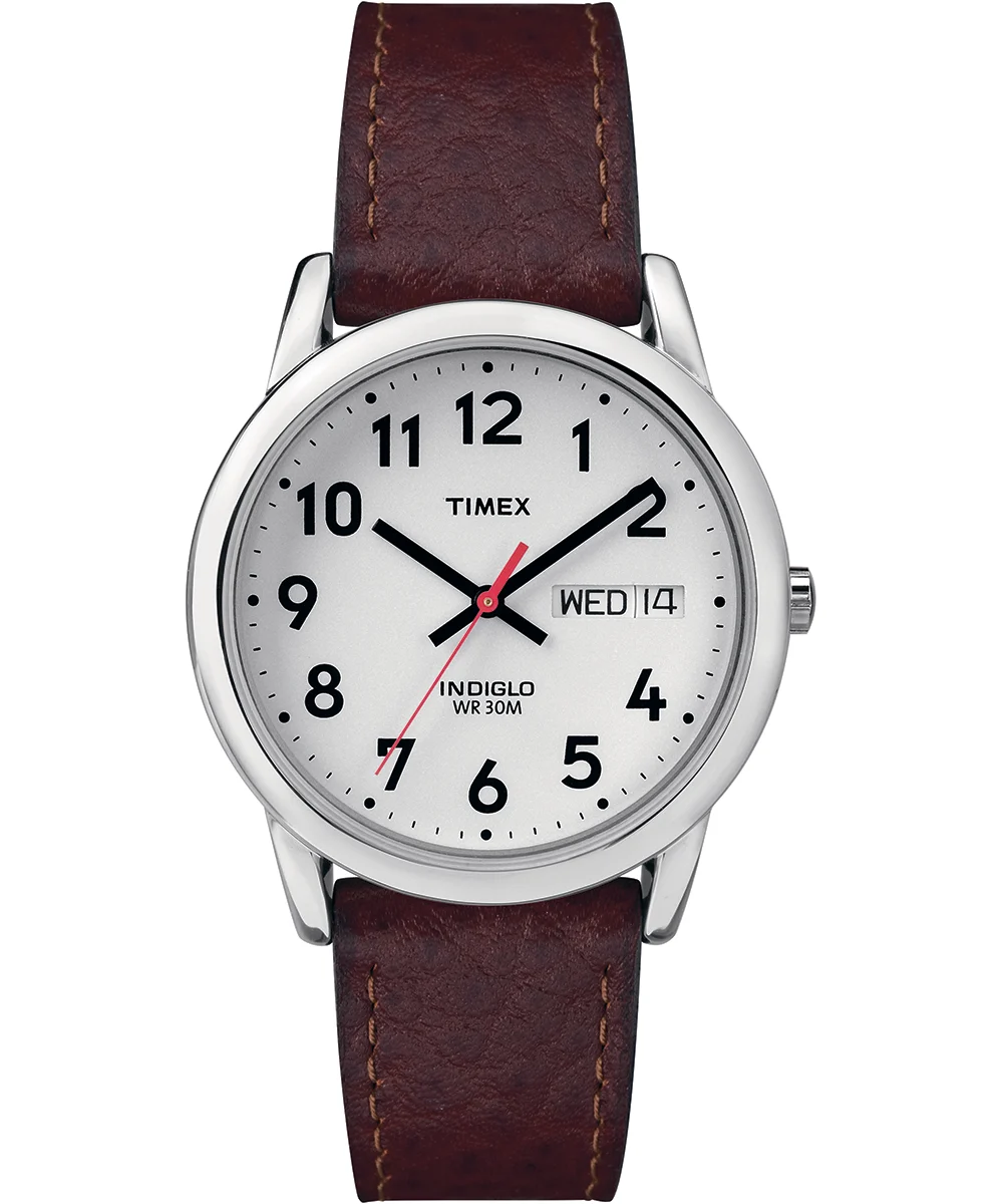 Timex Easy Reader Day Date 35mm Leather Strap Watch T20041 35 mm kol saati