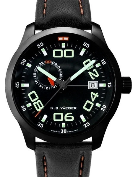 NB Yaeger Swiss Automatic Pilot Watch with Sapphire Crystal #LIMA-PVD-C2 kol saati
