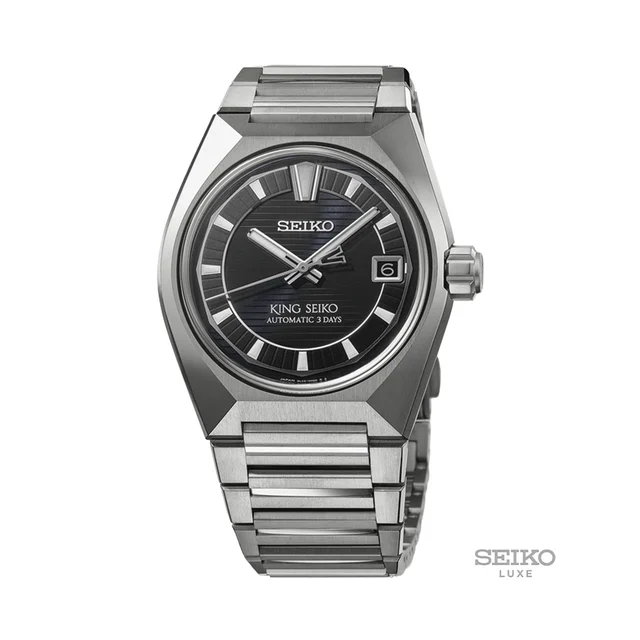 Seiko King VANAC 41mm - Black on Bracelet HKF003 kol saati