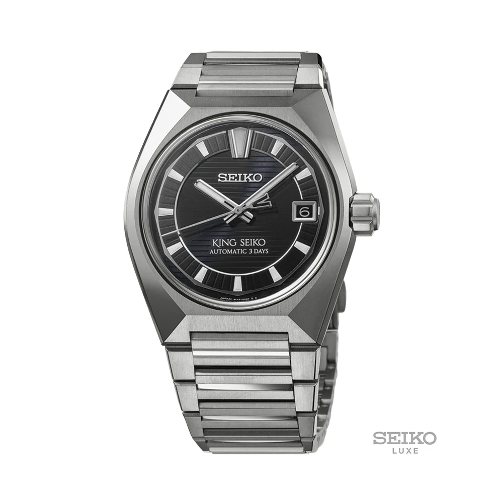 Seiko King VANAC 41mm - Black on Bracelet HKF003 41 mm kol saati