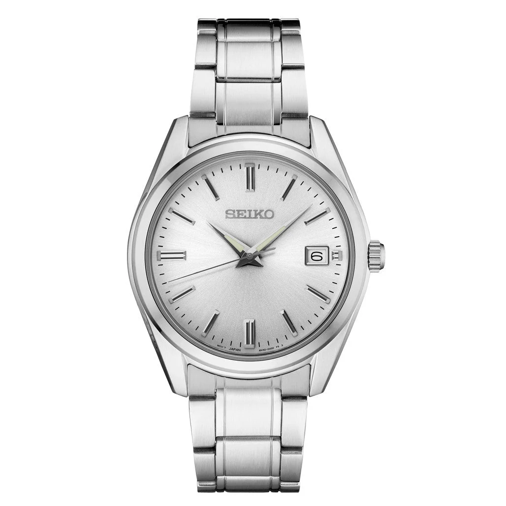 Seiko Essentials Everyday Casual Watch with Silver Dial and Sapphire Crystal #SUR307 40.2 mm kol saati