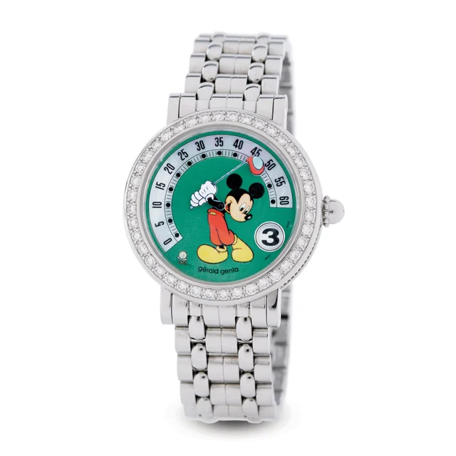 Gerald Genta GERALD GENTA REF. G.3612, RETRO FANTASY- MICKEY MOUSE,STEEL & DIAMOND kol saa