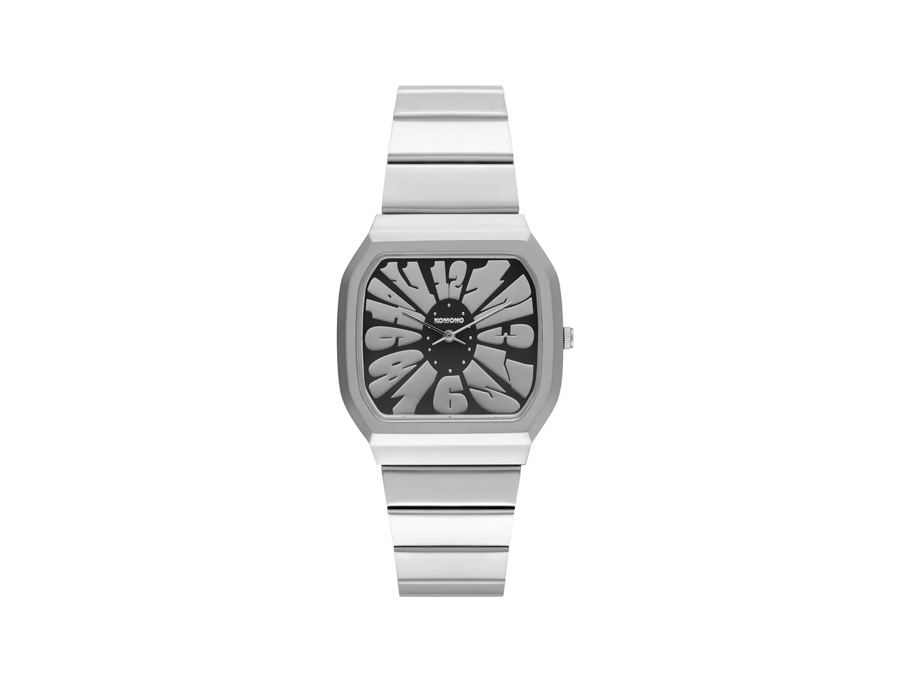 Komono Max Flower Silver Black KOM-W4690 kol saati