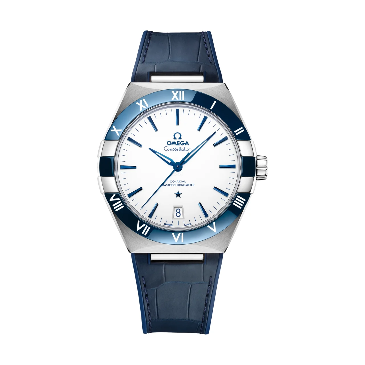 OMEGA Constellation 41mm - White on Leather Strap O13133412104001 41 mm kol saati