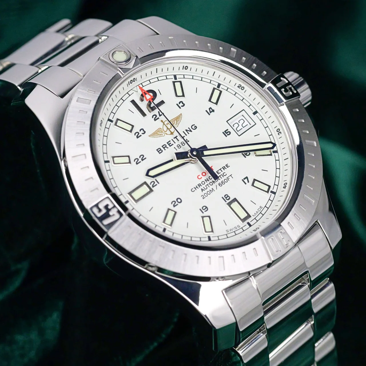 Breitling Colt 41 Automatic Mariner White Dial Stainless Ste 41 mm kol saati