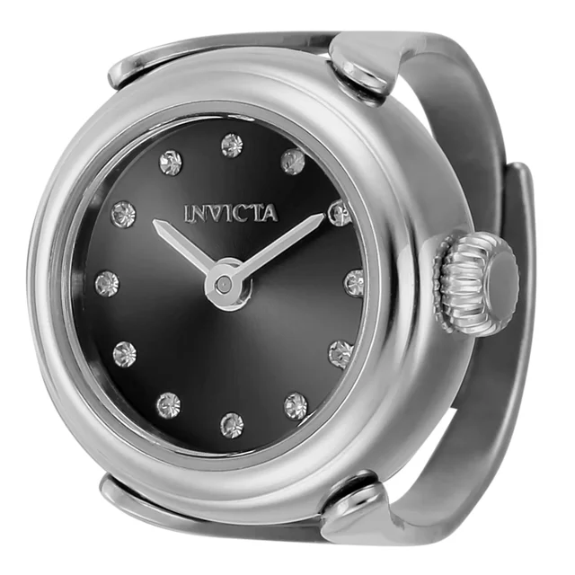 Invicta Angel Lumalink Ring Watch - 17.5mm, Black (ZG-44481) kol saati
