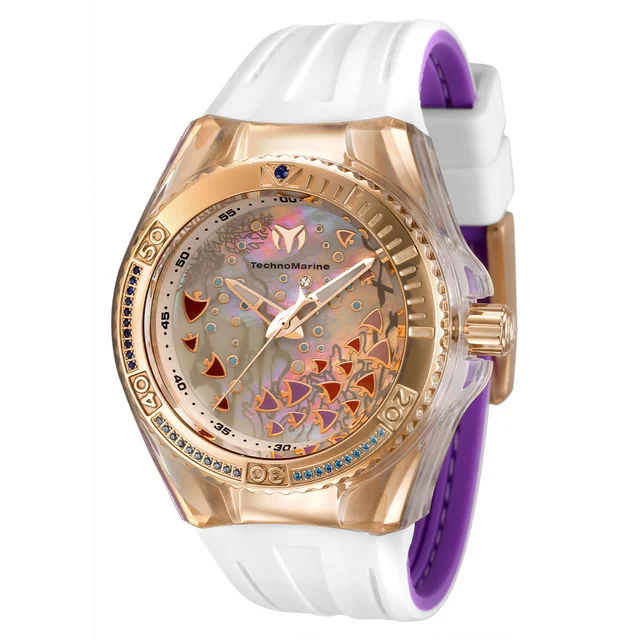 Technomarine Cruise Dream Watch w/ Mother of Pearl Dial - 40mm, Purple, White (ZG-TM-11902