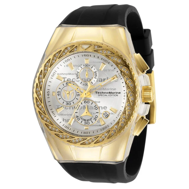 Technomarine Cruise Glitz Watch - 44.5mm, Black (ZG-TM-117002) kol saati