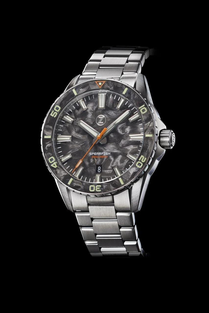 Zelos Spearfish 40mm Diver 'Forged Carbon' 40 mm kol saati