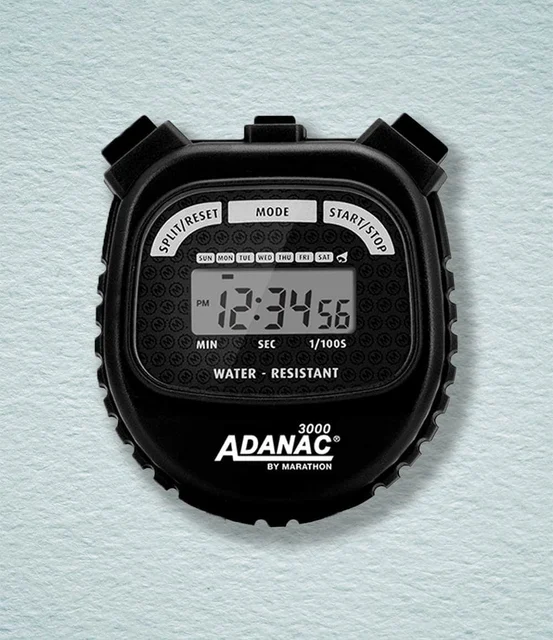 Windup Watch Shop Marathon ADANAC® 3000 Digital Stopwatch Timer ST083000-BK kol saati