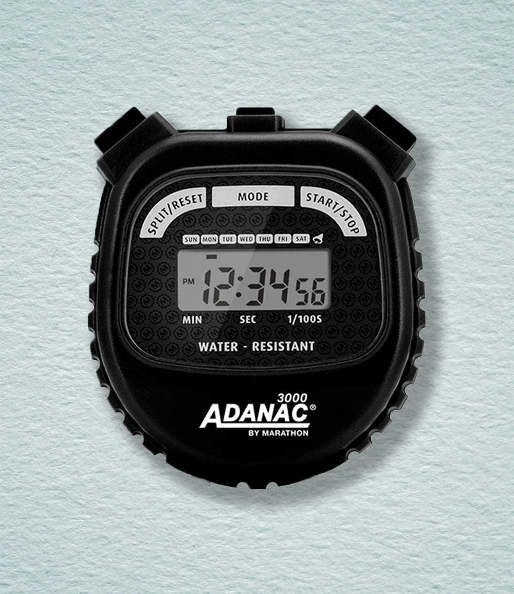Windup Watch Shop Marathon ADANAC® 3000 Digital Stopwatch Timer ST083000-BK kol saati