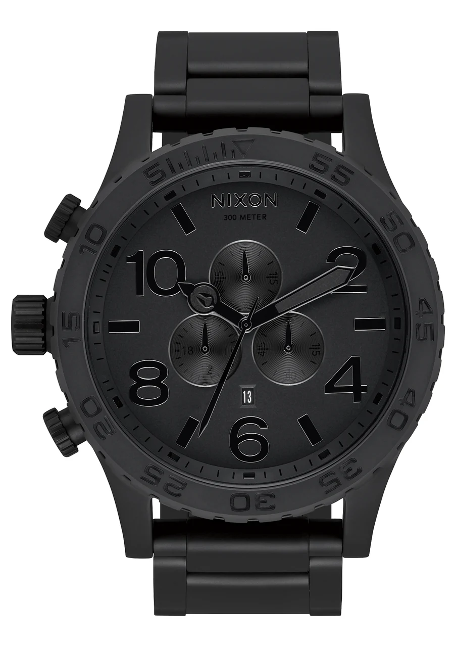 Nixon US Chrono - All Matte Black / Black A083-3086-00 51 mm kol saati