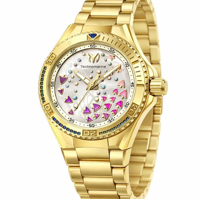 Technomarine Cruise Dream Watch w/ Mother of Pearl Dial - 40mm. Gold (TM-125006) kol saati