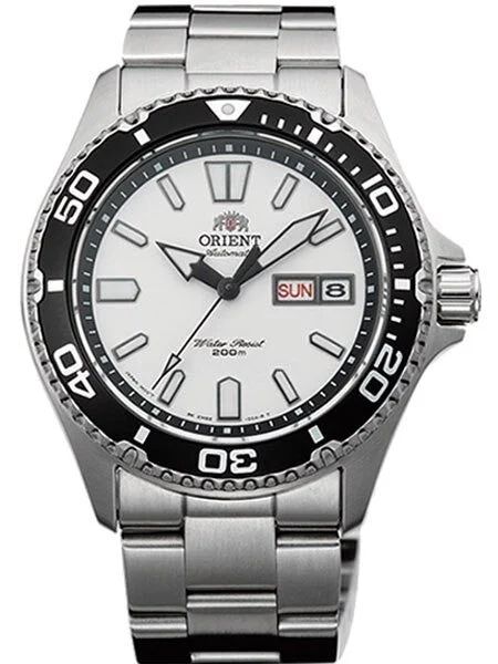 Orient USA II White Dial Automatic Dive Watch with Sapphire Crystal #AA0200CW kol saati