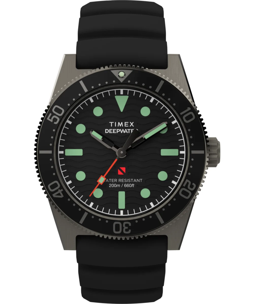 Timex Deepwater Reef 200 41mm Synthetic Rubber Strap Watch TW2W74700 41 mm kol saati