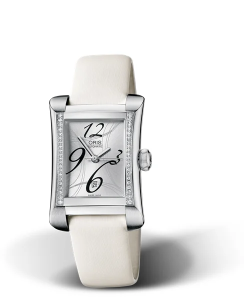 Oris Rectangular Date Diamonds 01 561 7621 4961-07 5 16 74 25.9 mm kol saati