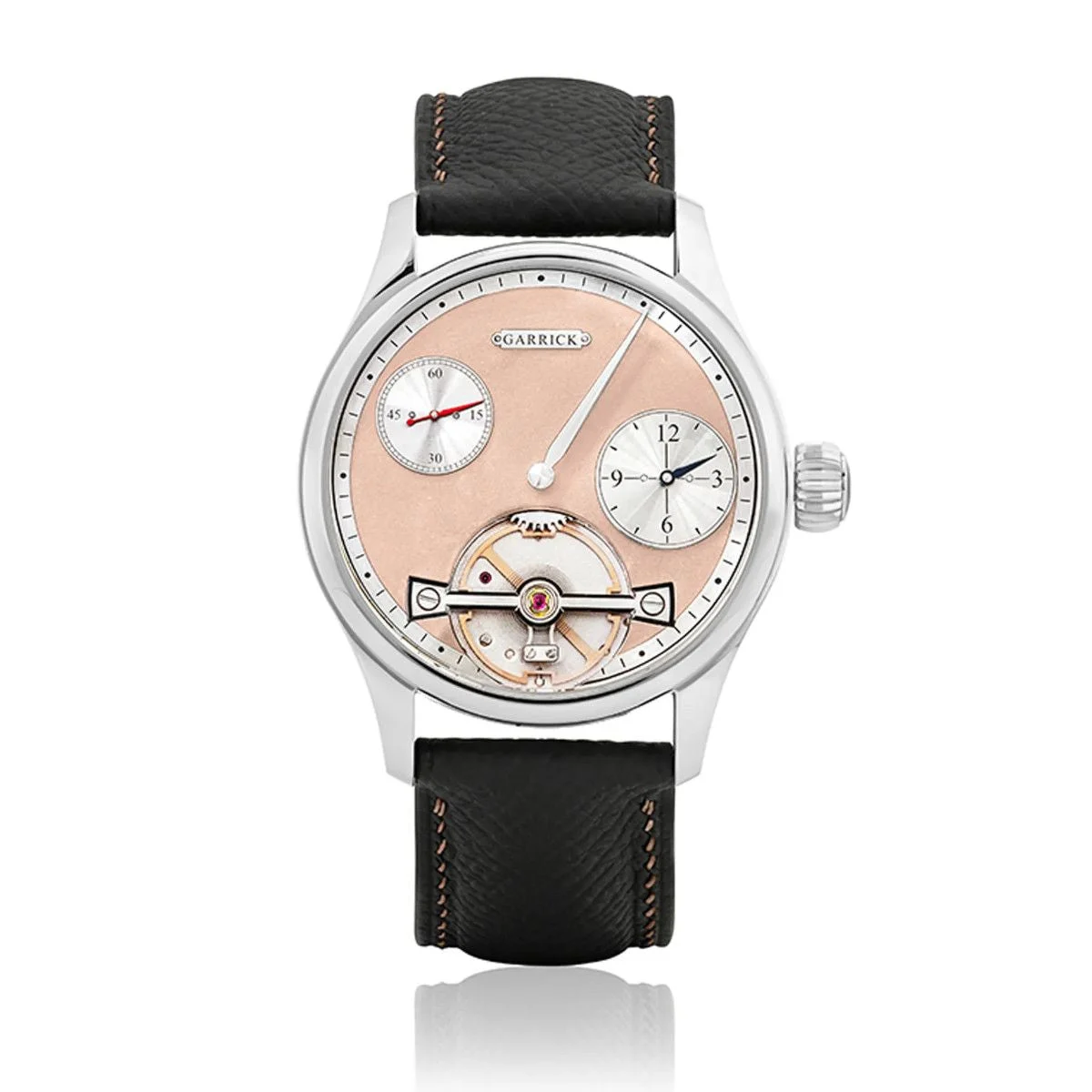 Garrick Regulator MK II Frosted Pink Gold Dial MKII-ST-PK 42 mm kol saati